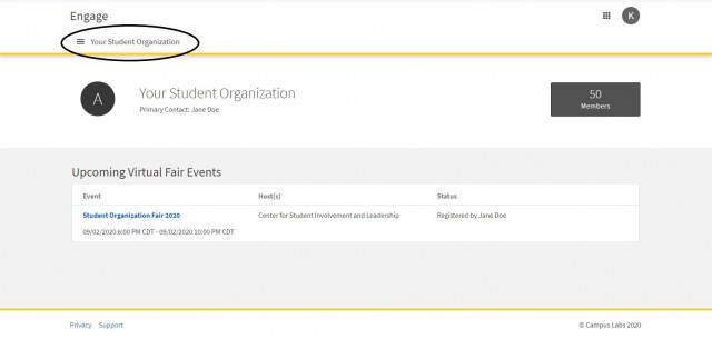 engage your student organization