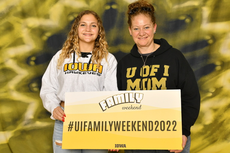 family members at family weekend at iowa