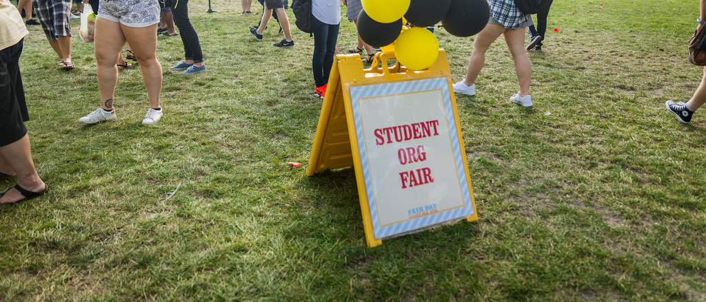 student org fair sign