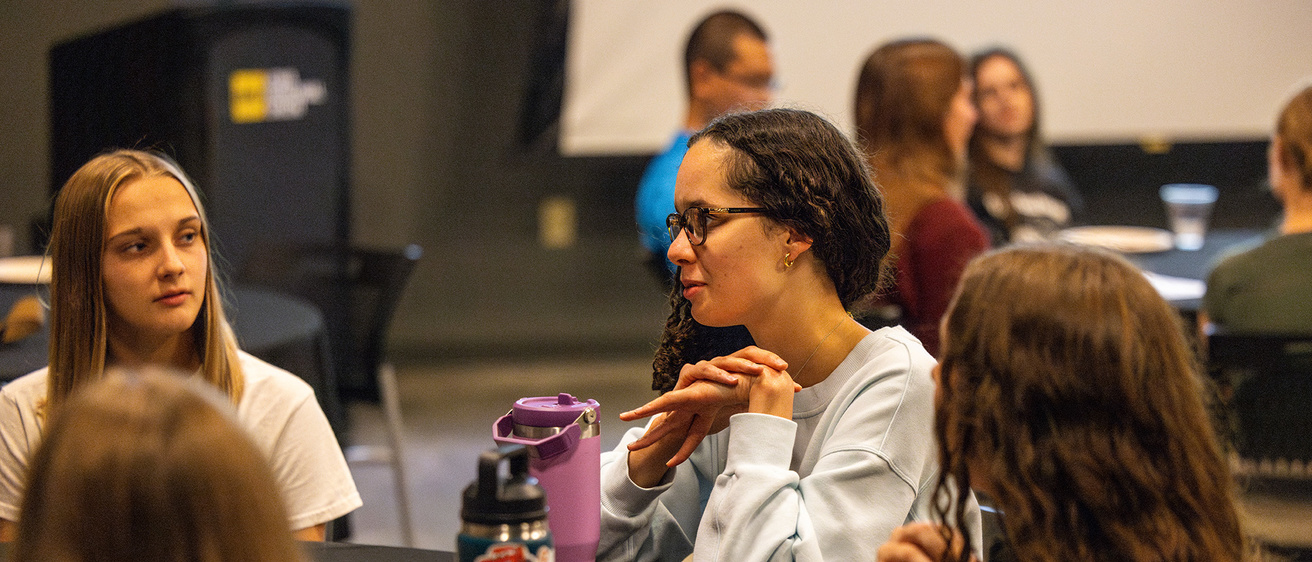 image of students talking